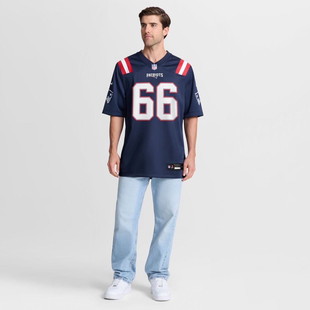 Men's New England Patriots Will Campbell Nike Navy Team Game Jersey