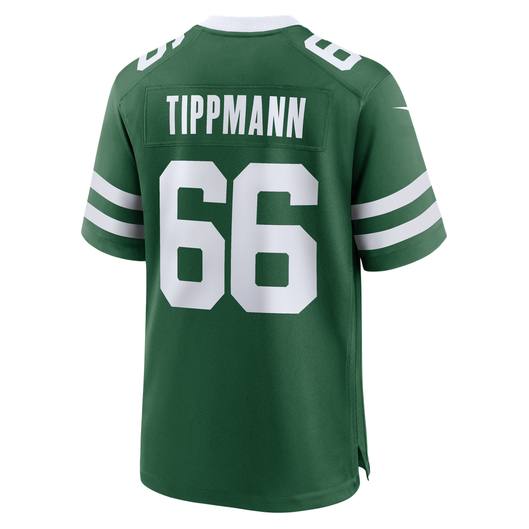 Men's New York Jets Joe Tippmann Nike Legacy Green Team Game Jersey