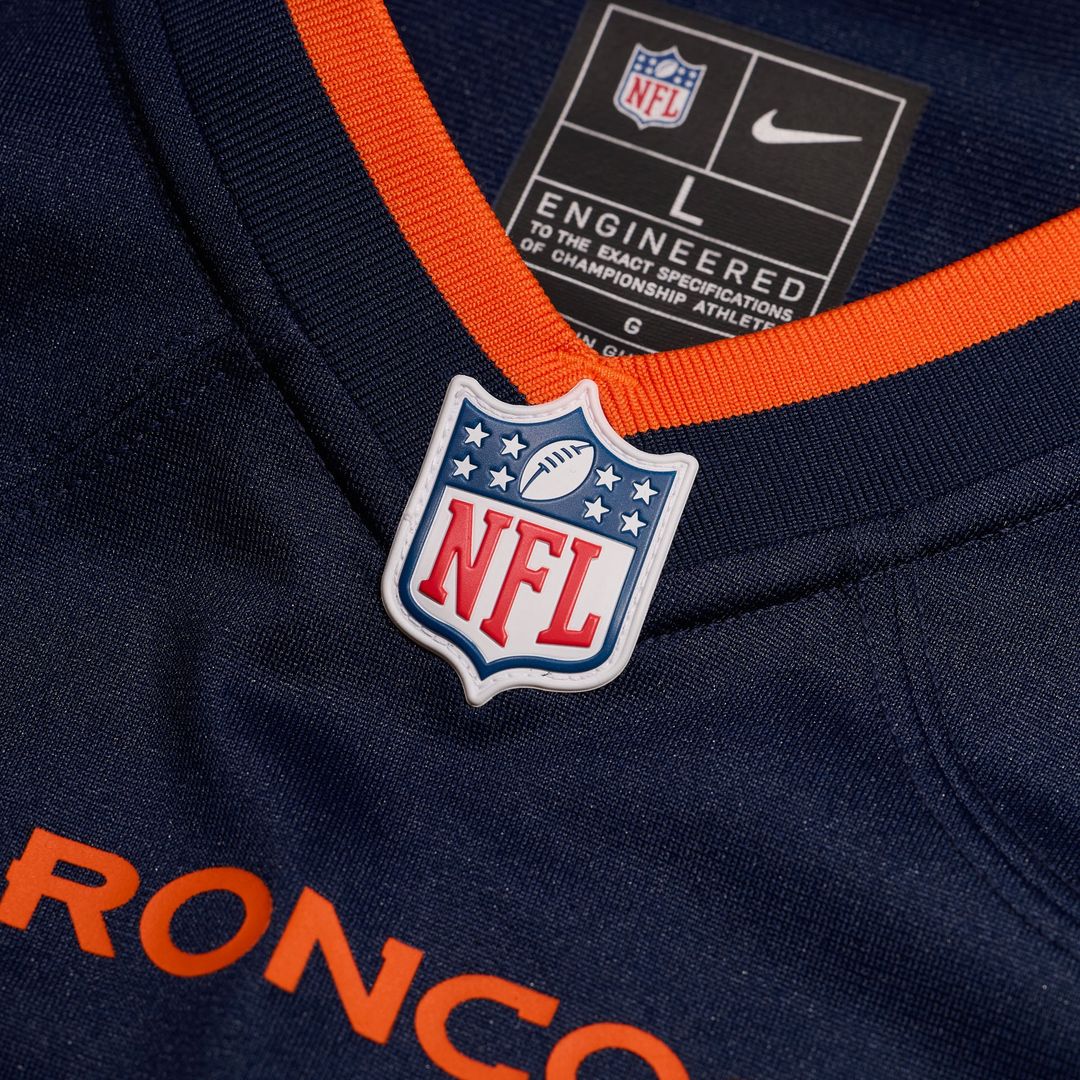 Men's Denver Broncos Bo Nix Nike  Navy Alternate Game Jersey