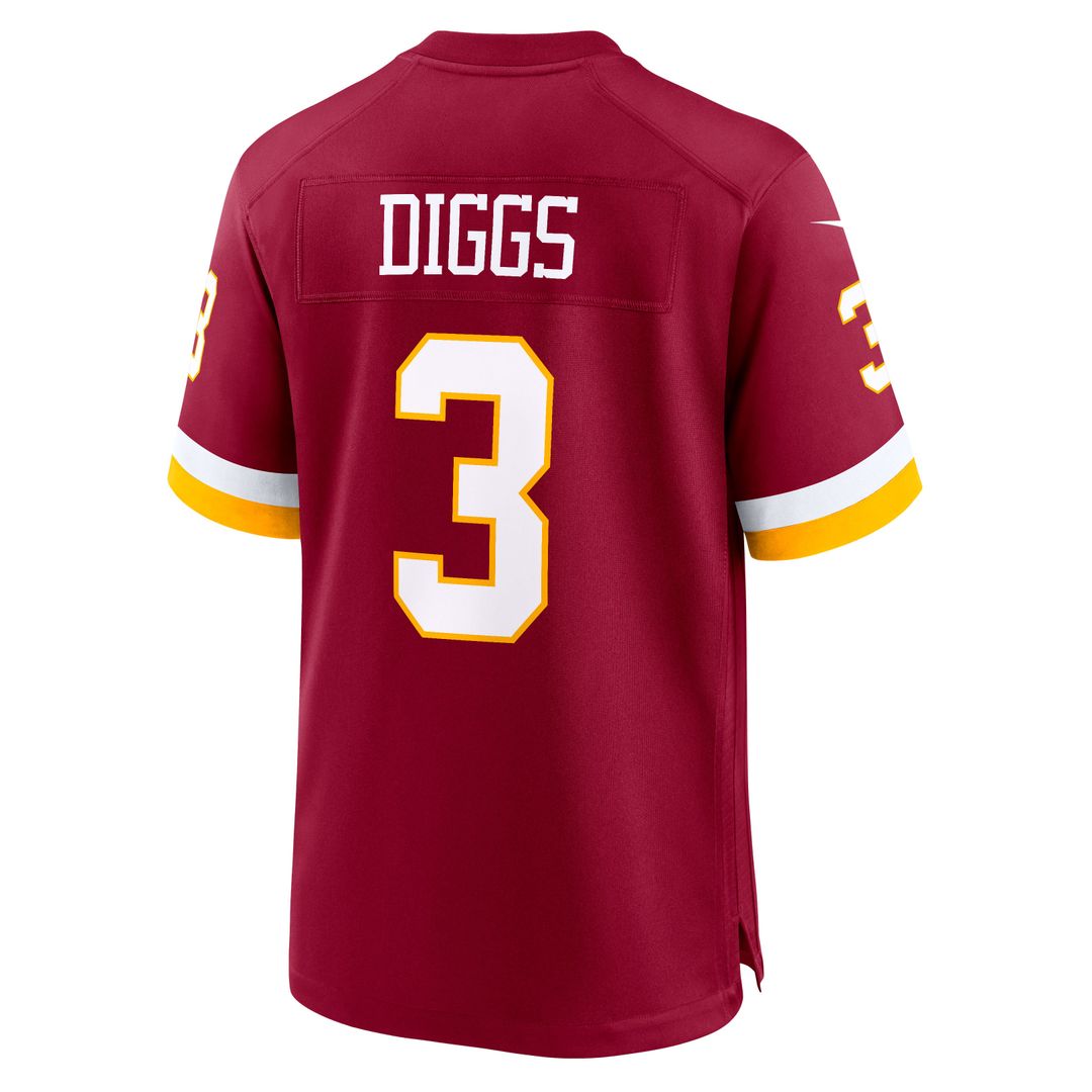 Men's Washington Commanders Stefon Diggs Nike Burgundy Game Jersey