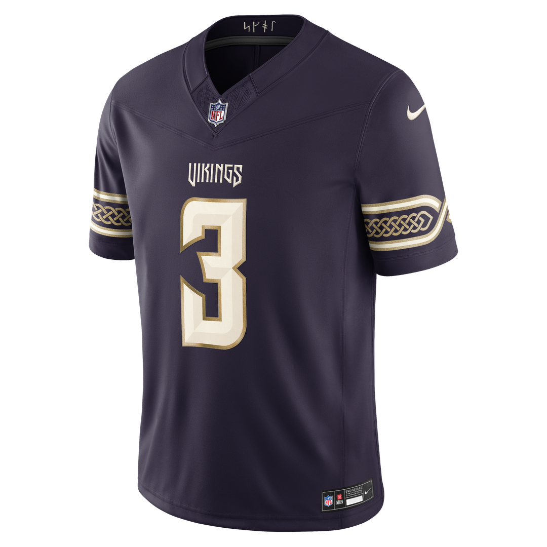 Men's Minnesota Vikings Jordan Addison Nike Purple 2026 Rivalries Collection Stitched Limited Jersey