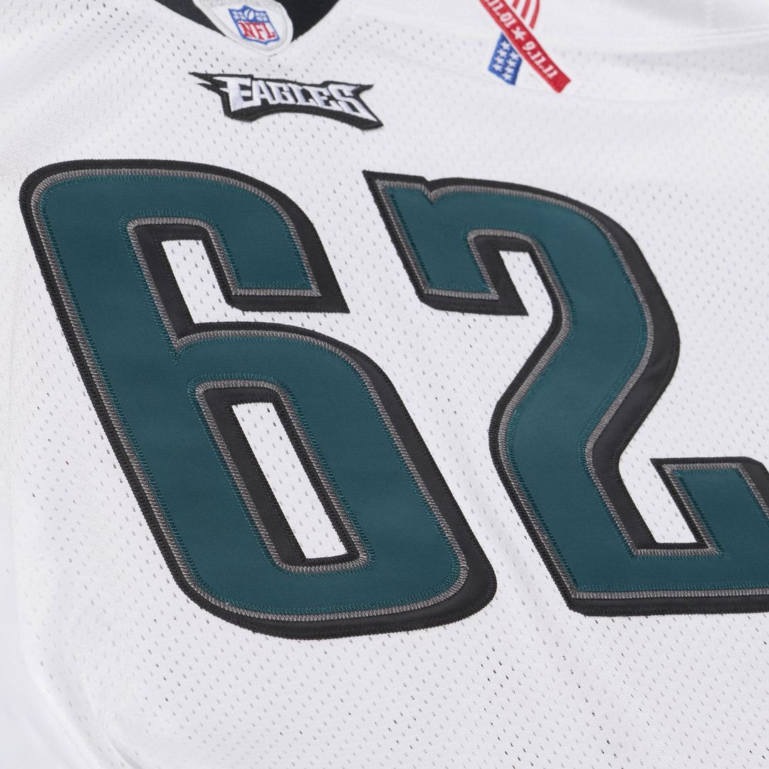 Men's Philadelphia Eagles Jason Kelce Mitchell & Ness White 2011 Authentic Throwback Jersey