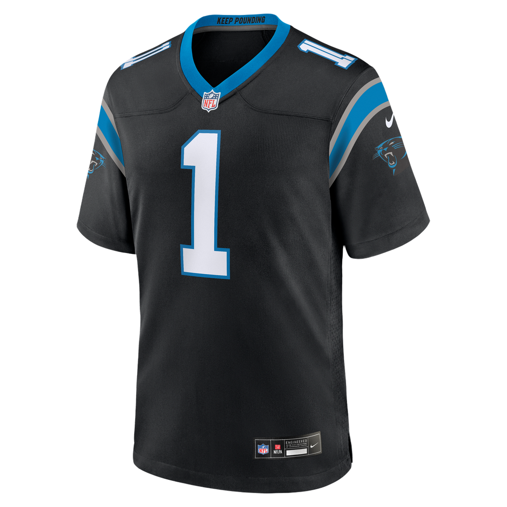 Men's Carolina Panthers Cam Newton Nike  Black Team Retired Game Jersey