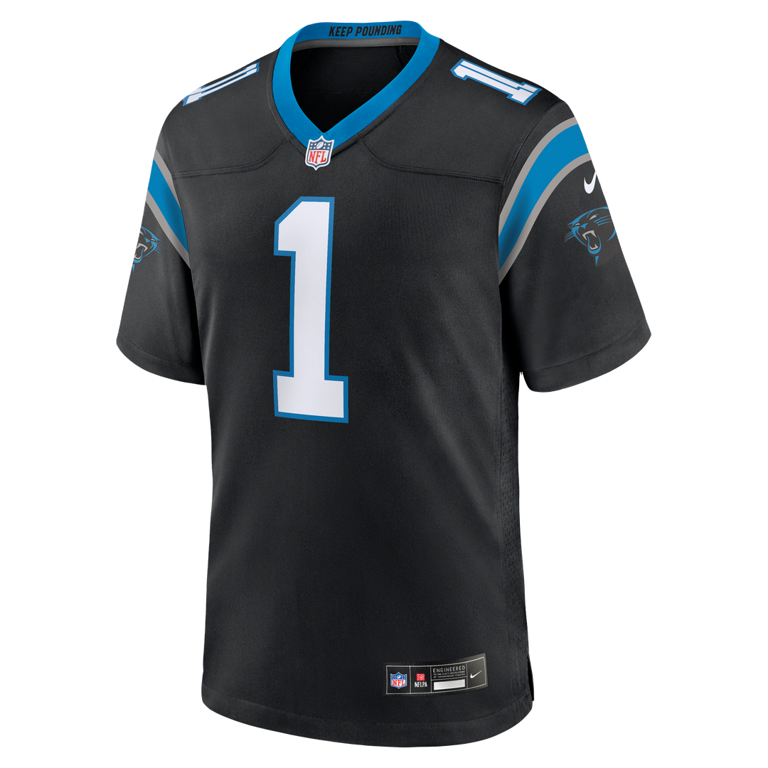 Men's Carolina Panthers Cam Newton Nike  Black Team Retired Game Jersey