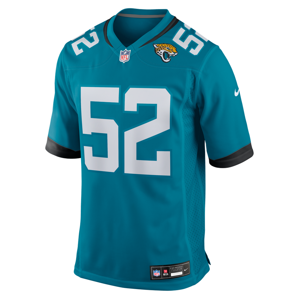 Men's Jacksonville Jaguars DaVon Hamilton Nike Black Game Jersey