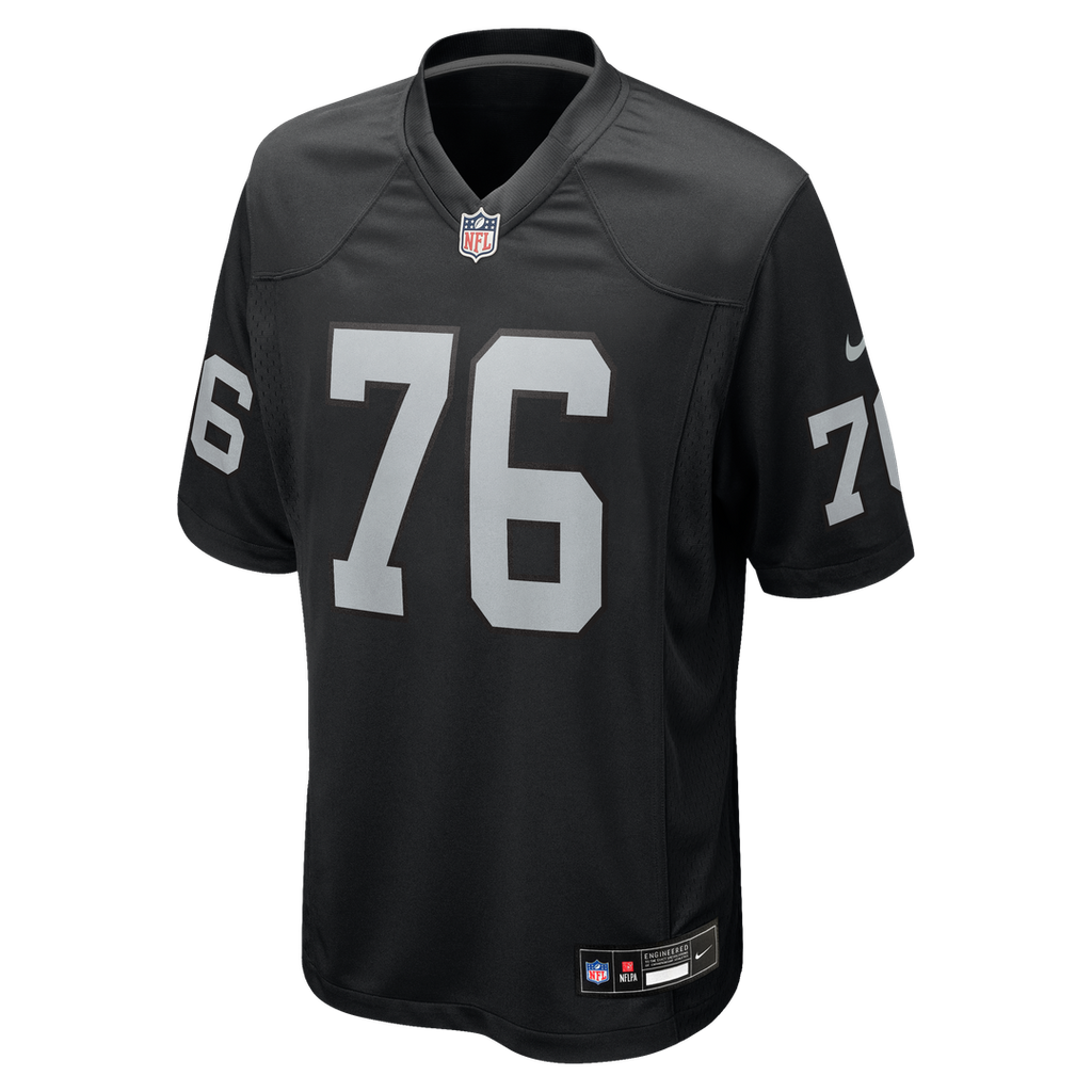 Men's Las Vegas Raiders Caleb Rogers Nike  Black Team Game Jersey
