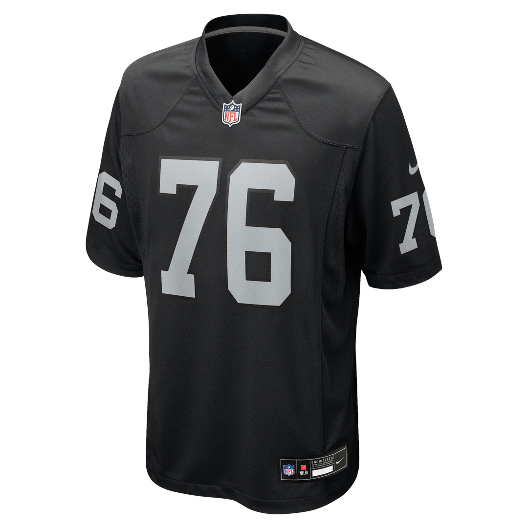 Men's Las Vegas Raiders Caleb Rogers Nike  Black Team Game Jersey