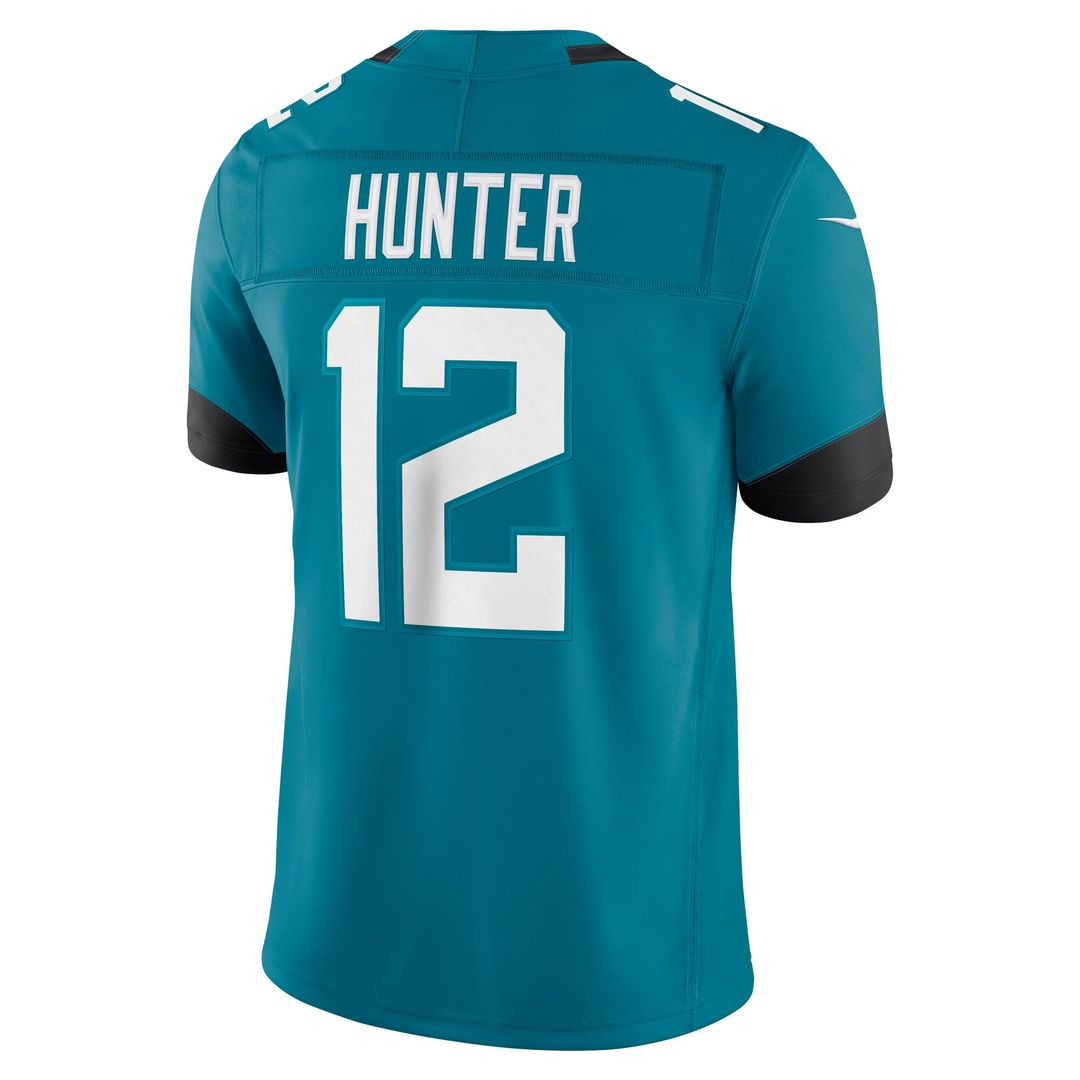 Men's Jacksonville Jaguars Travis Hunter Nike Teal Team Vapor F.U.S.E. Stitched Limited Jersey