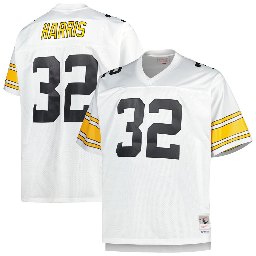 Men's Pittsburgh Steelers Franco Harris Mitchell & Ness Black Big & Tall 1976 Legacy Retired Player Jersey