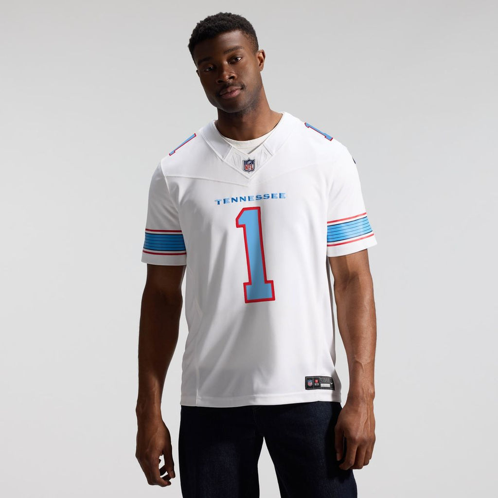 Men's Tennessee Titans Cameron Ward Nike Light Blue Team Vapor F.U.S.E. Stitched Limited Jersey