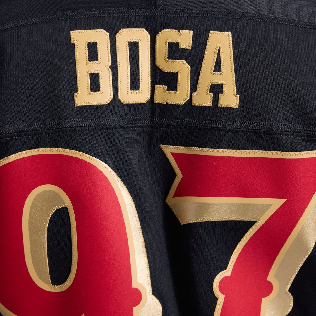 Men's San Francisco 49ers Nick Bosa Nike Black Rivalries Collection Stitched Limited Jersey