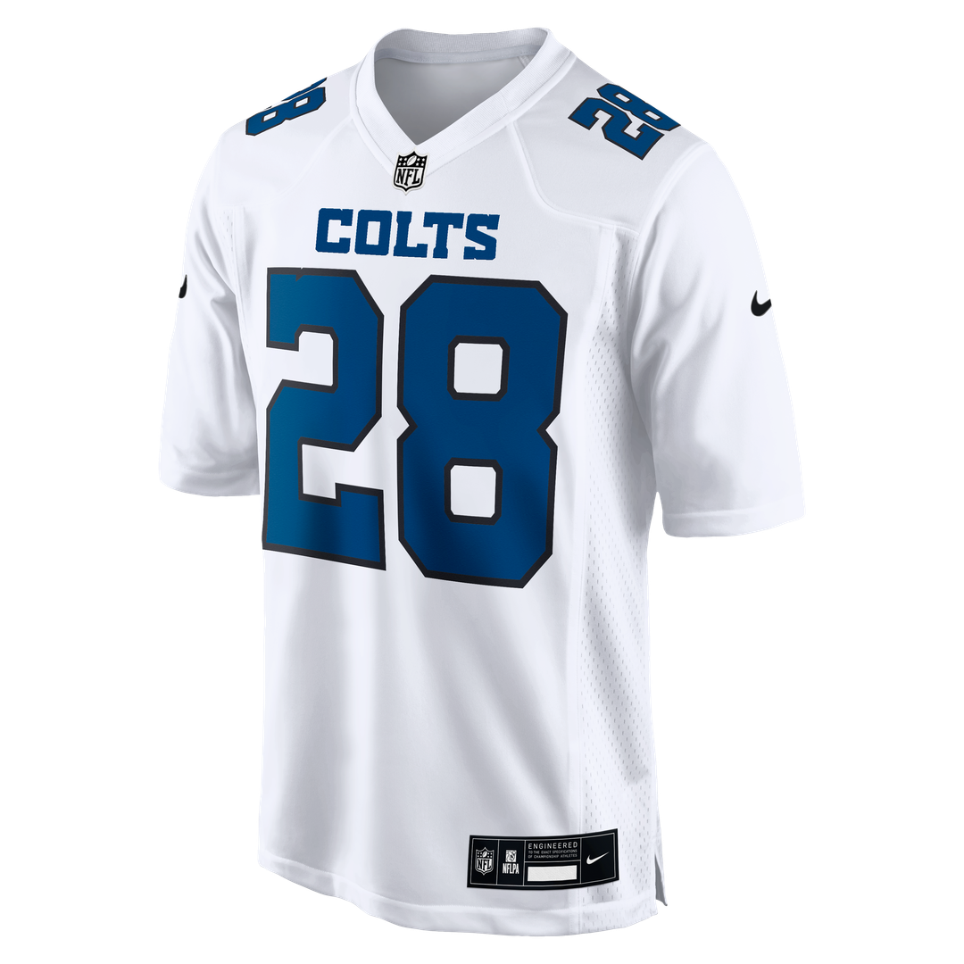 Men's Indianapolis Colts Jonathan Taylor Nike Tundra White Fashion Game Jersey