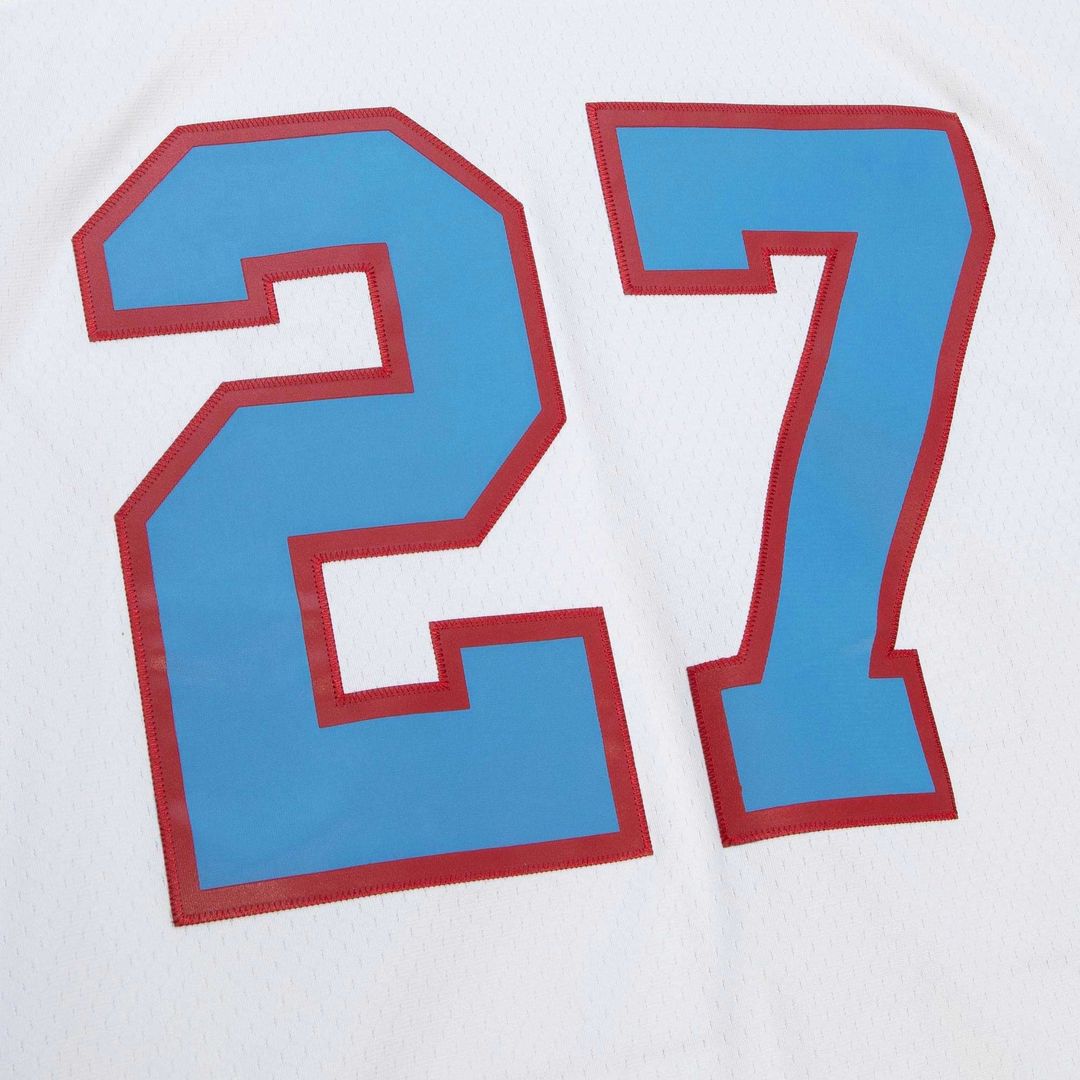 Men's Tennessee Oilers Eddie George Mitchell & Ness White Legacy Replica Jersey