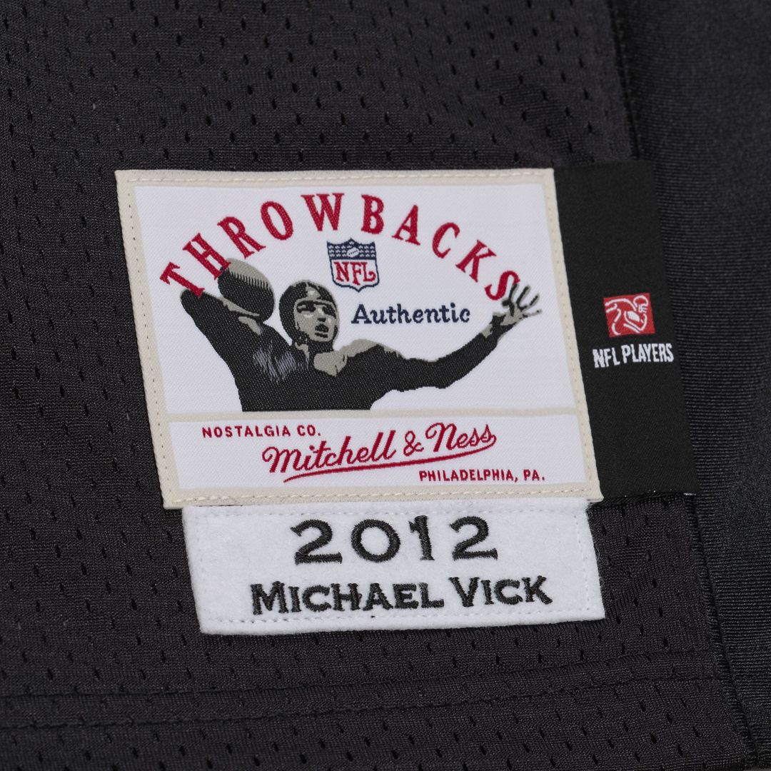 Men's Philadelphia Eagles Michael Vick Mitchell & Ness Black 2012 Authentic Throwback Jersey