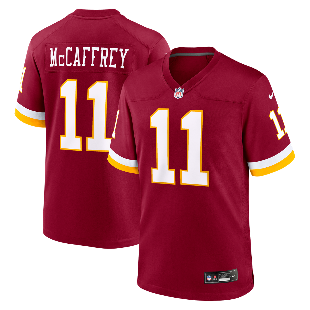 Men's Washington Commanders Luke McCaffrey Nike White Game Super Bowl Era Jersey