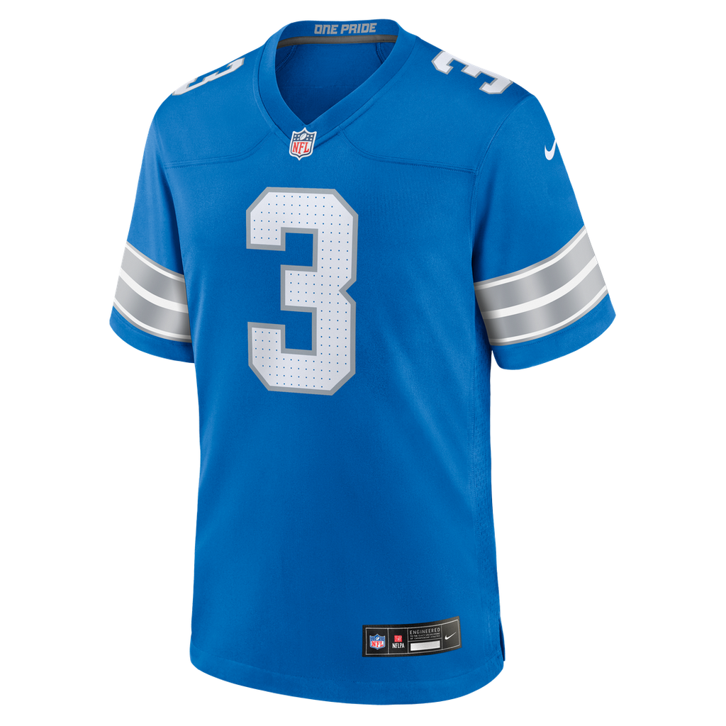Men's Detroit Lions Jack Fox Nike  Blue Team Game Jersey