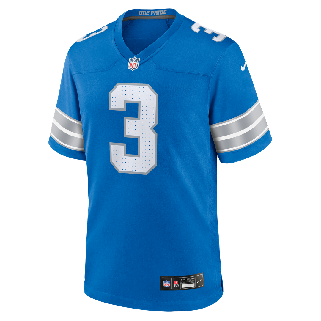 Men's Detroit Lions Jack Fox Nike  Blue Team Game Jersey