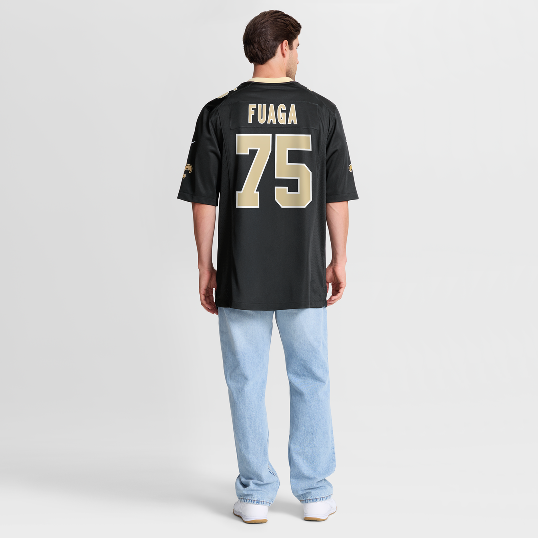 Men's New Orleans Saints Taliese Fuaga Nike Black  Player Game Jersey