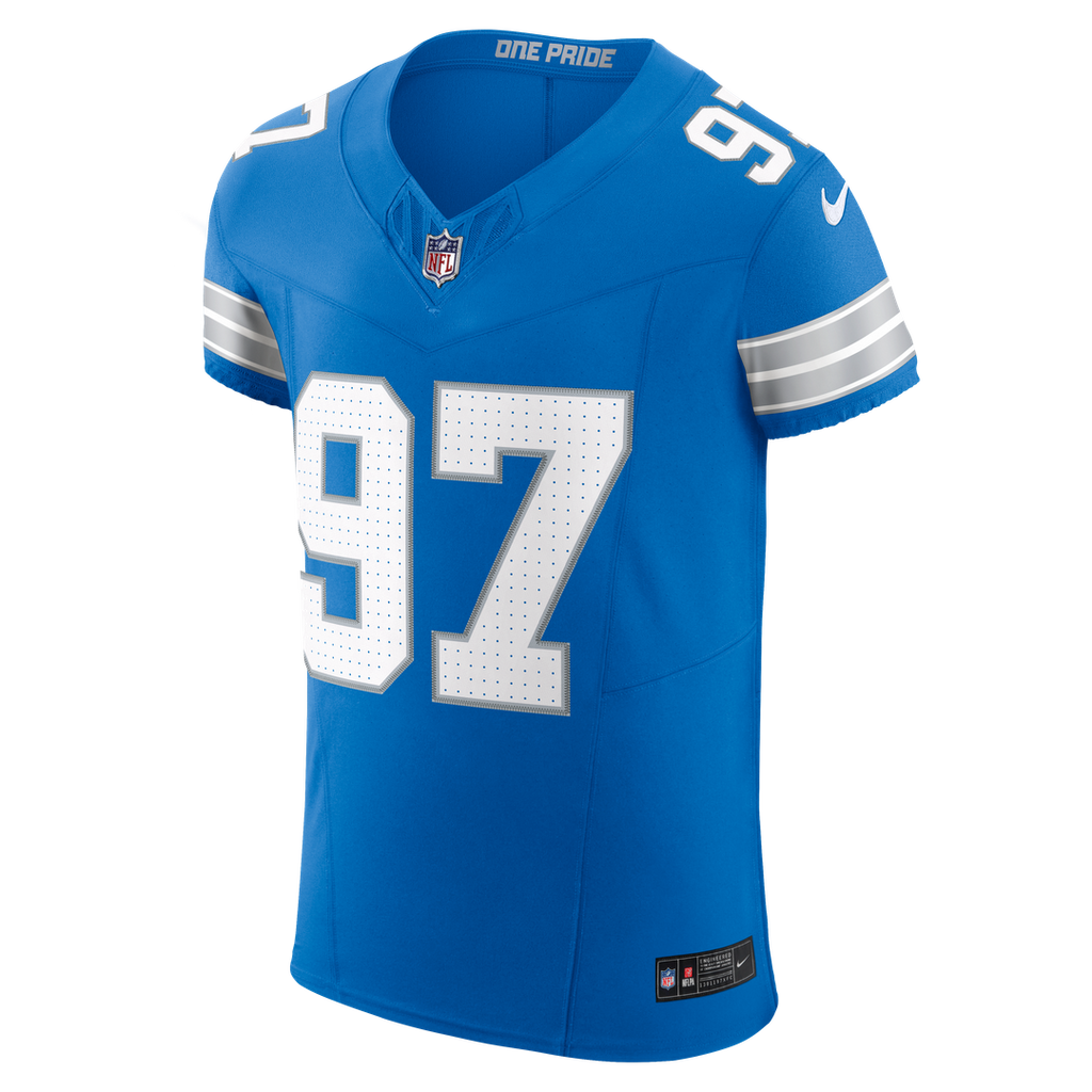 Men's Detroit Lions Aidan Hutchinson Nike Black Alternate Vapor F.U.S.E. Elite Jersey