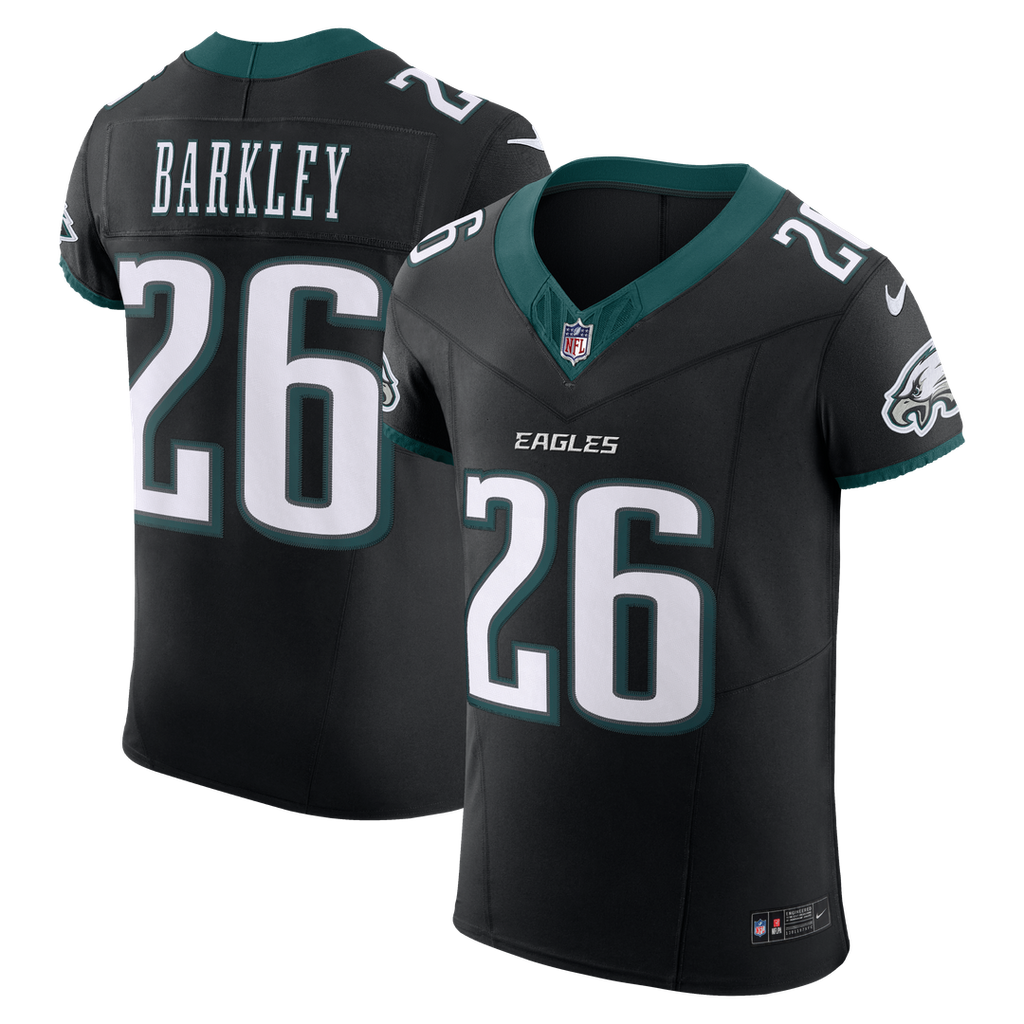 Men's Philadelphia Eagles Saquon Barkley Nike Black Alternate Vapor F.U.S.E. Elite Jersey