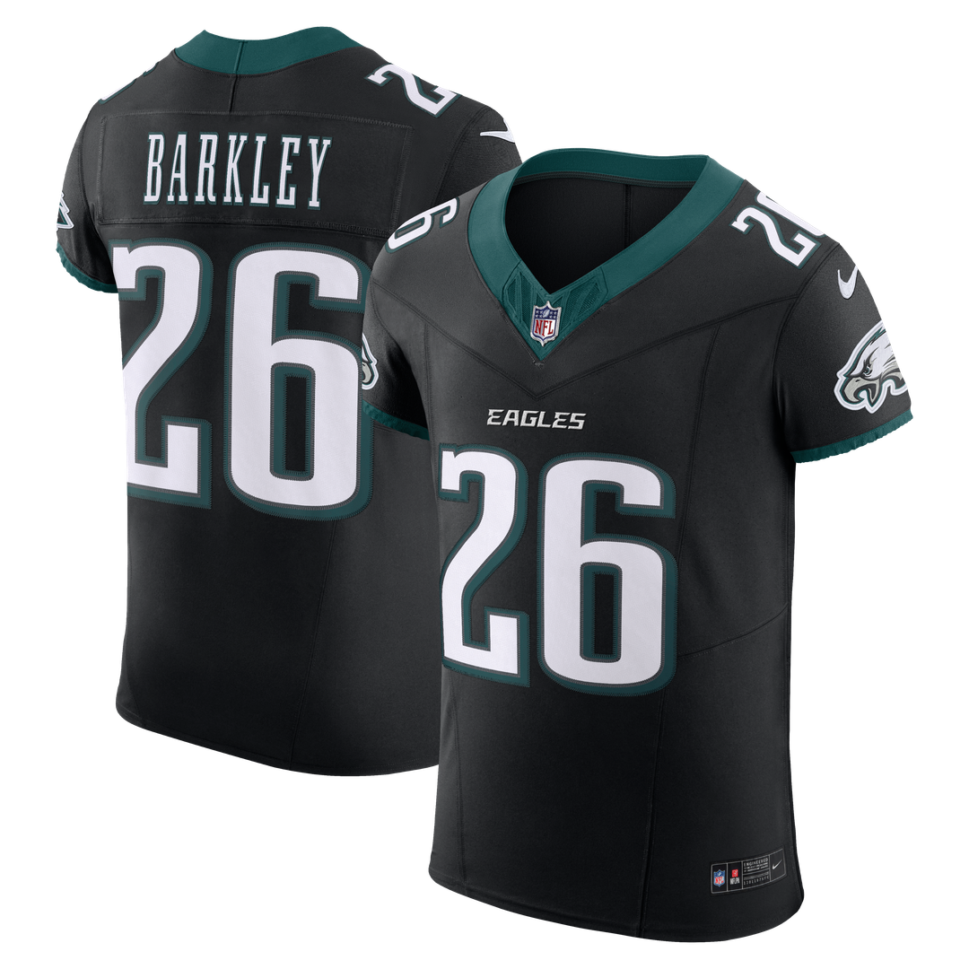 Men's Philadelphia Eagles Saquon Barkley Nike Black Alternate Vapor F.U.S.E. Elite Jersey