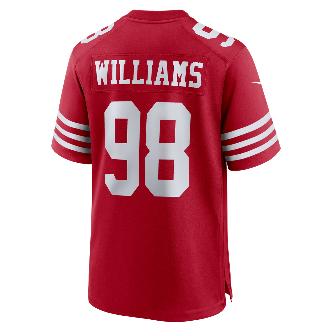 Men's San Francisco 49ers Mykel Williams Nike Scarlet Game Player Jersey
