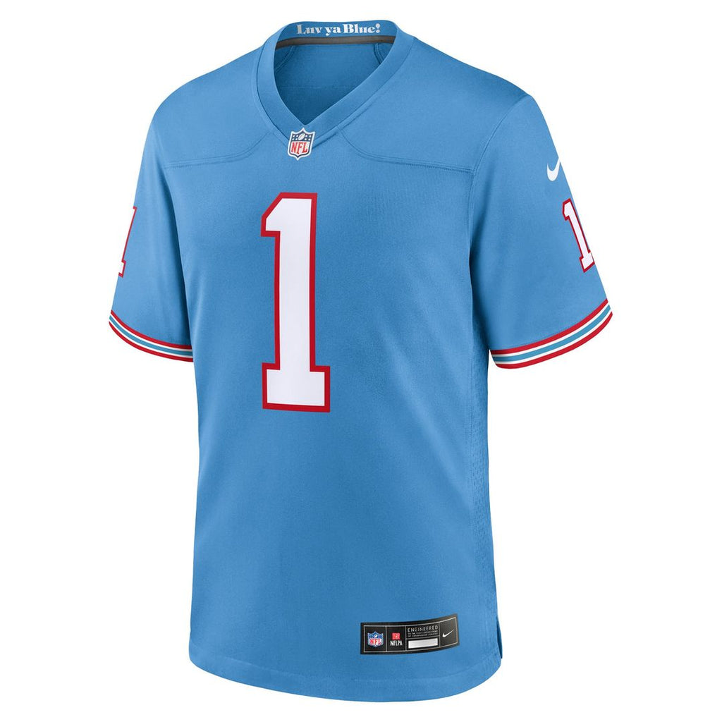 Men's Tennessee Titans Warren Moon Nike Light Blue Retired Player Alternate Game Jersey