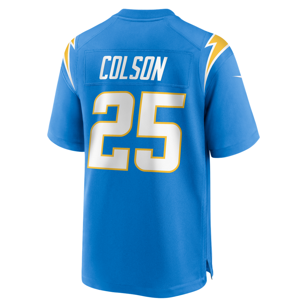 Men's Los Angeles Chargers Junior Colson Nike  Powder Blue Team Game Jersey