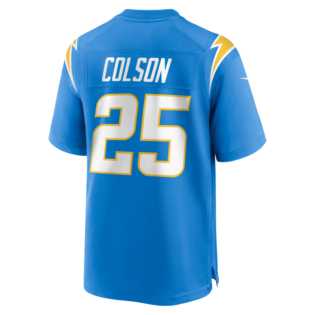 Men's Los Angeles Chargers Junior Colson Nike  Powder Blue Team Game Jersey