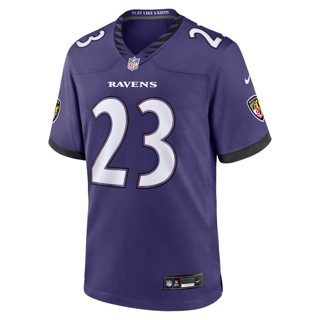 Men's Baltimore Ravens Adam Randall Nike Purple Team Game Jersey