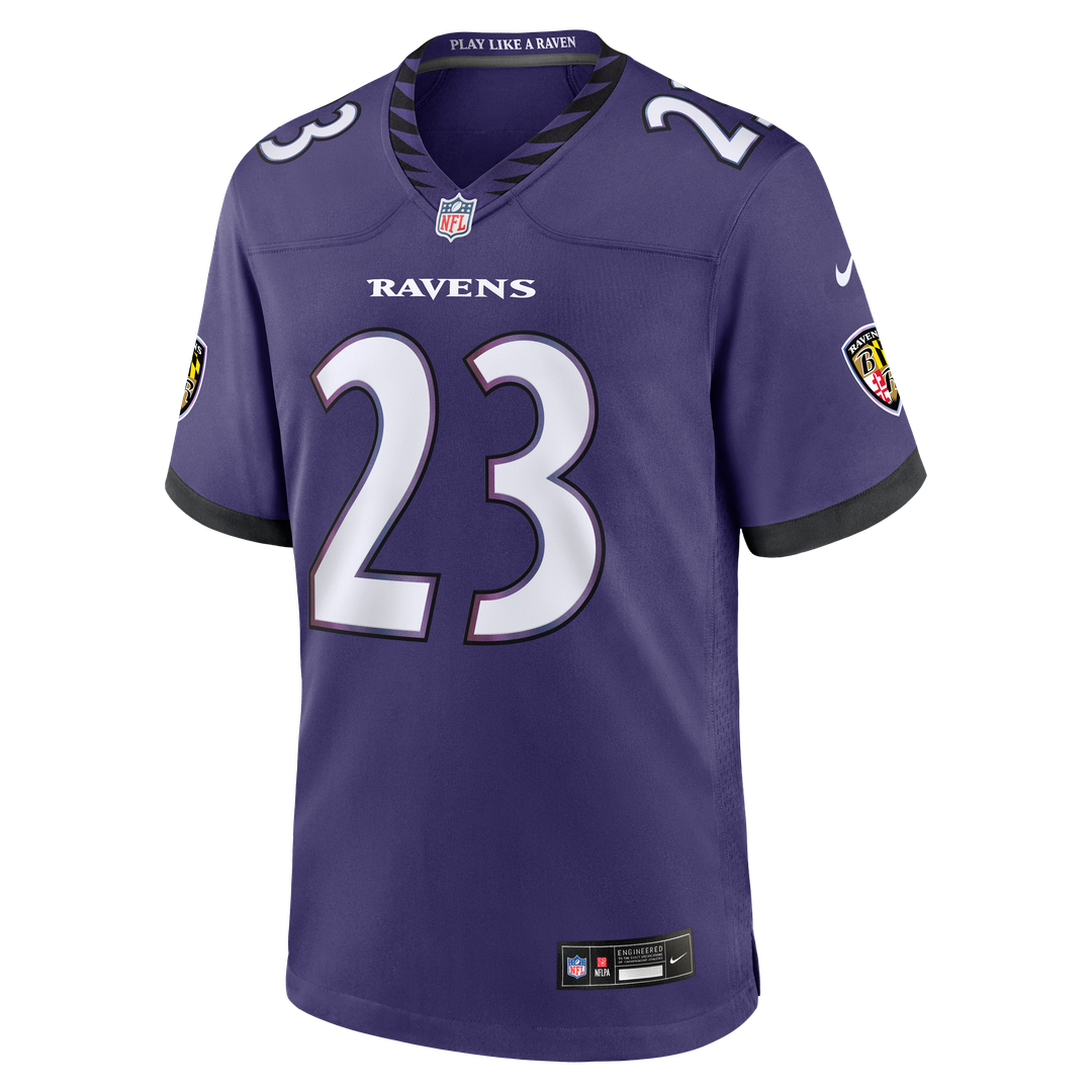 Men's Baltimore Ravens Adam Randall Nike Purple Team Game Jersey