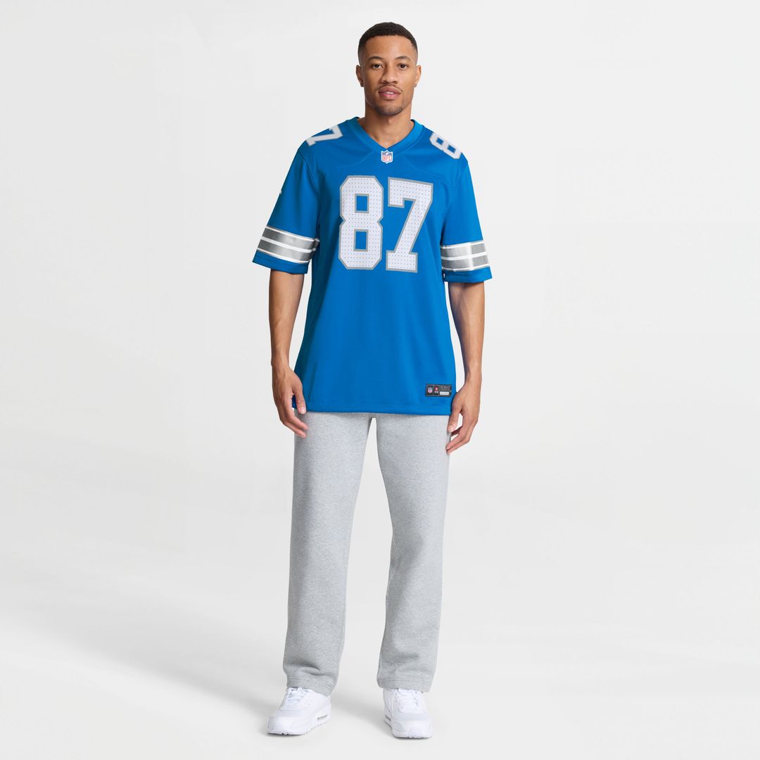 Men's Detroit Lions Sam LaPorta Nike Blue Game Jersey