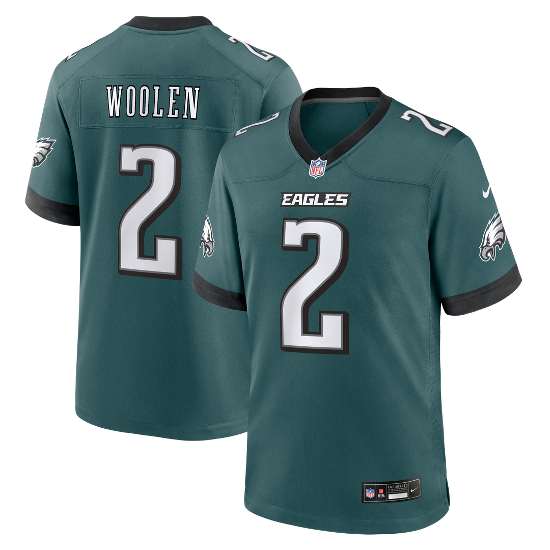 Men's Philadelphia Eagles Tariq Woolen Nike  Kelly Green Alternate Game Jersey