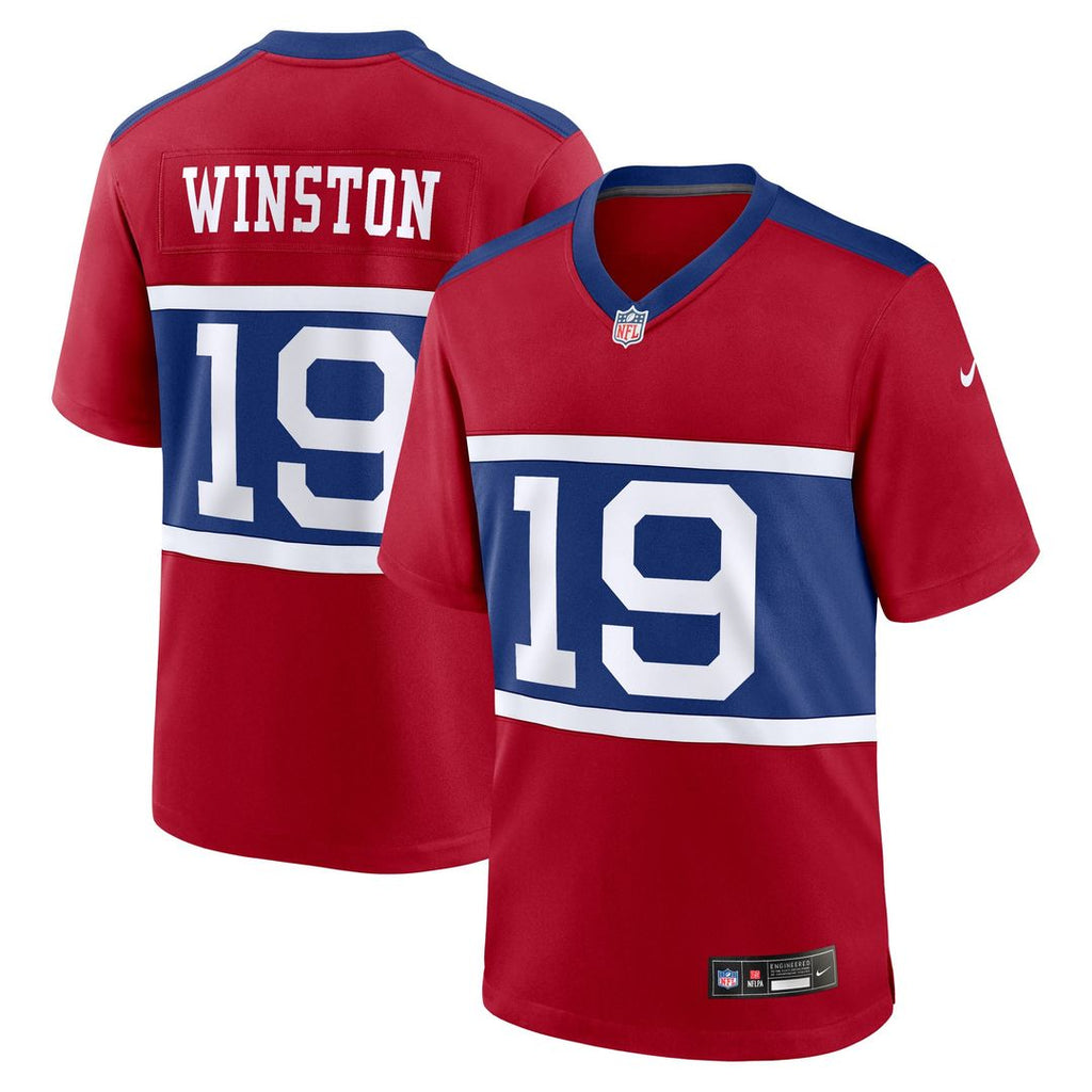 Men's New York Giants Jameis Winston Nike Century Red Alternate Game Jersey
