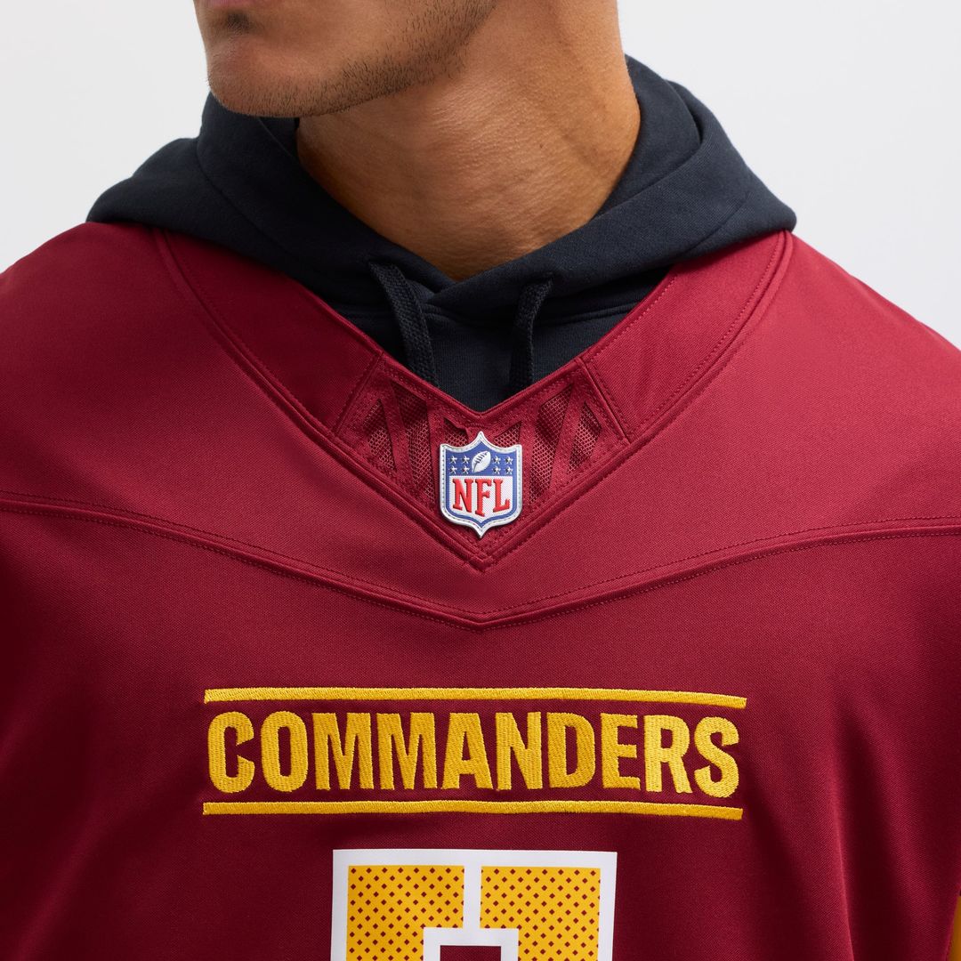 Men's Washington Commanders Jayden Daniels Nike White Vapor F.U.S.E. Limited Super Bowl Era Jersey