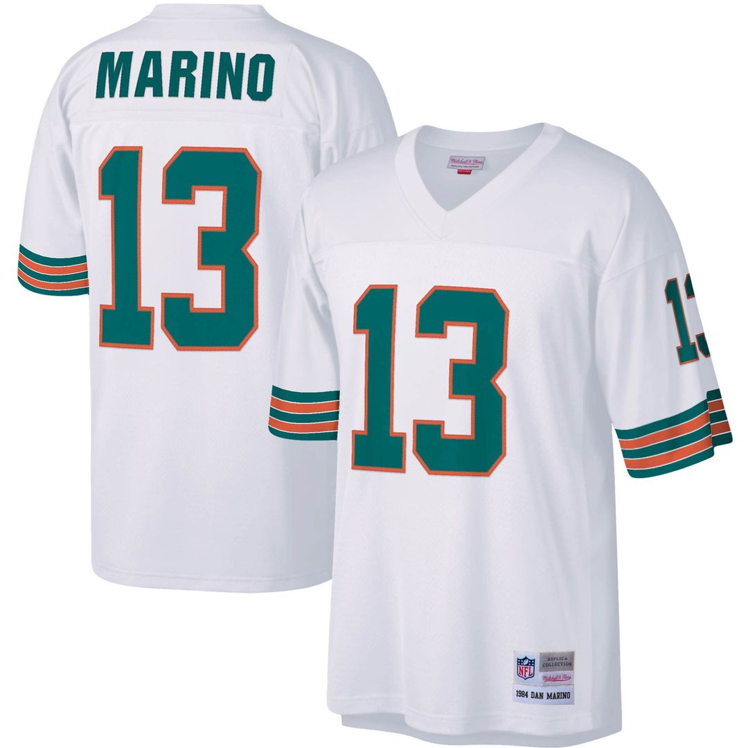 Men's Miami Dolphins Dan Marino Mitchell & Ness Aqua Big & Tall 1984 Retired Player Replica Jersey