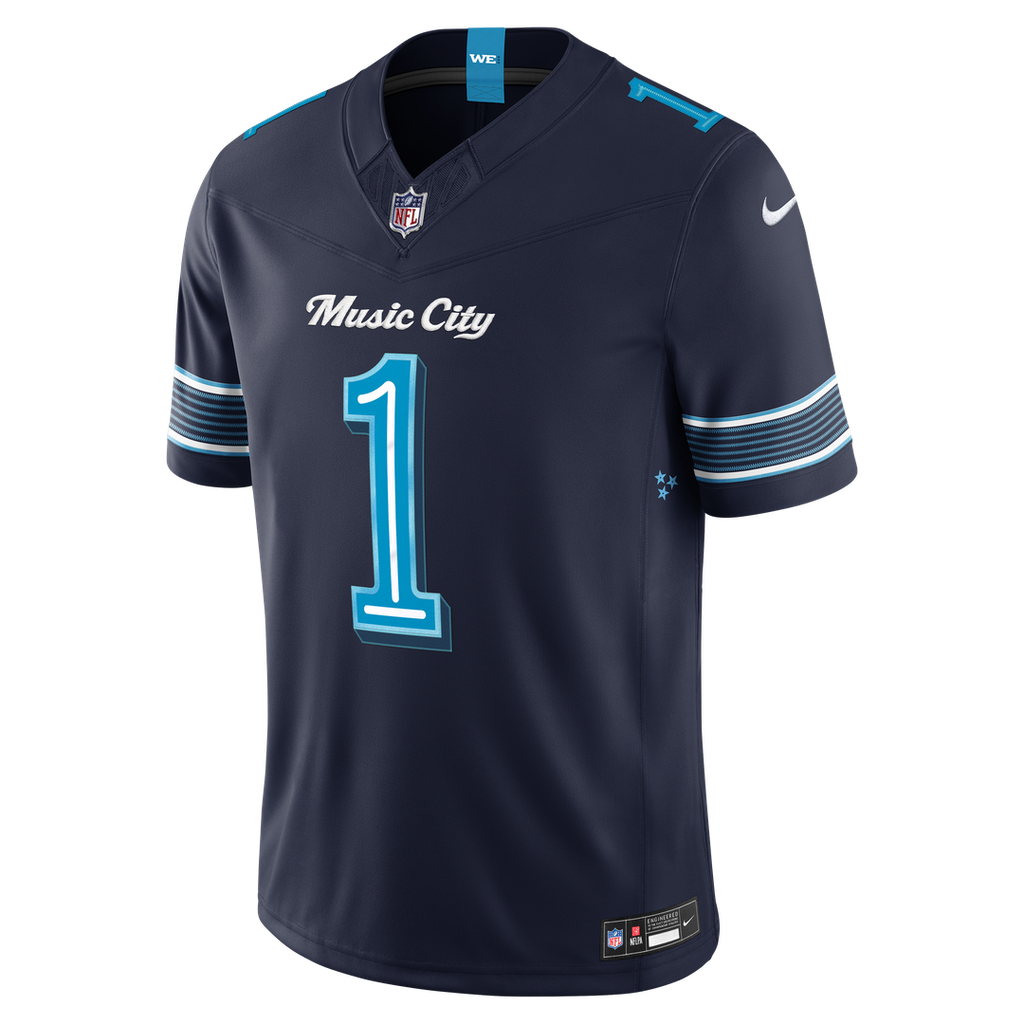 Men's Tennessee Titans Cameron Ward Nike Navy 2026 Rivalries Collection Stitched Limited Jersey