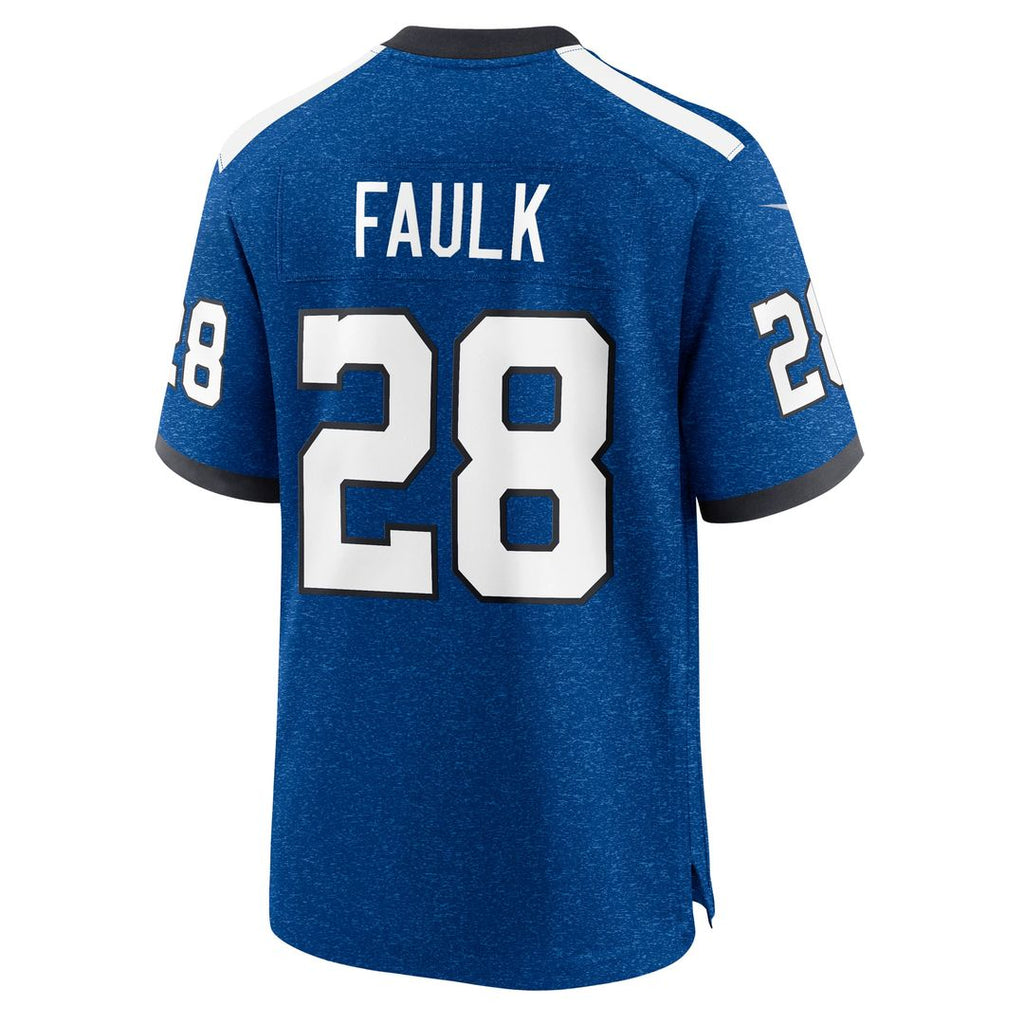 Men's Indianapolis Colts Marshall Faulk Nike Blue Retired Player Alternate Game Jersey