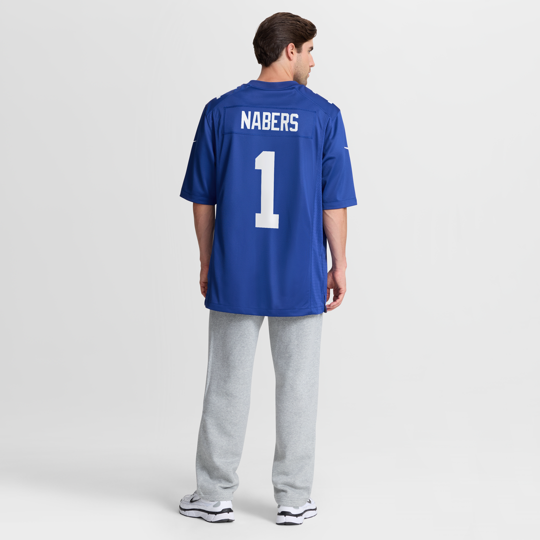 Men's New York Giants Malik Nabers Nike Century Red Alternate Game Jersey