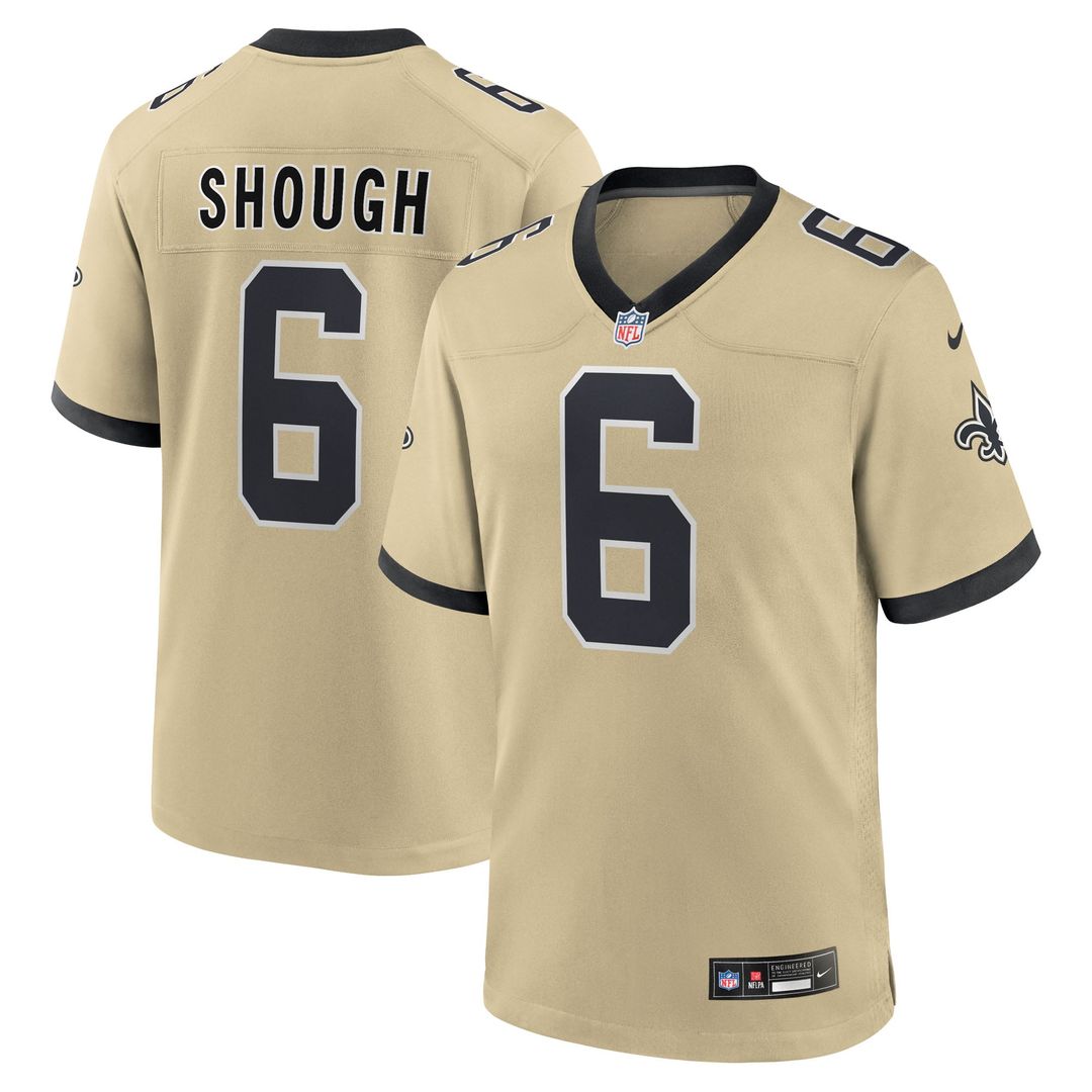 Men's New Orleans Saints Tyler Shough Nike Black Game Jersey