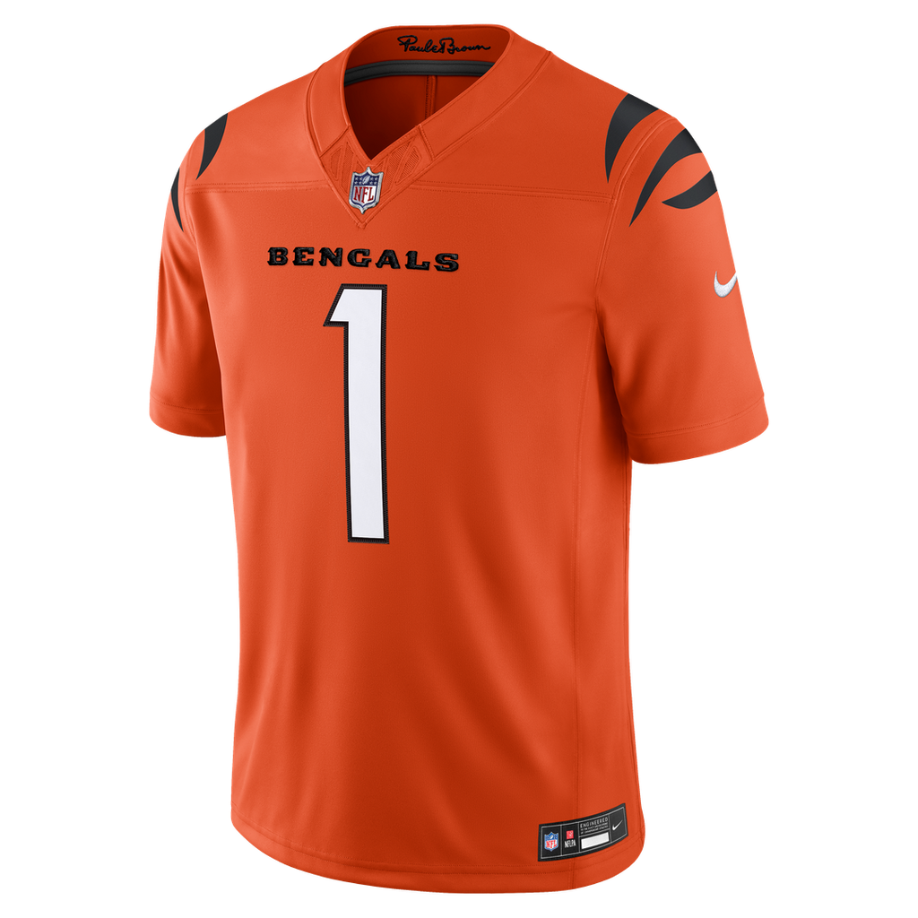 Men's Cincinnati Bengals Ja'Marr Chase Nike Orange Alternate Vapor F.U.S.E. Stitched Limited Jersey