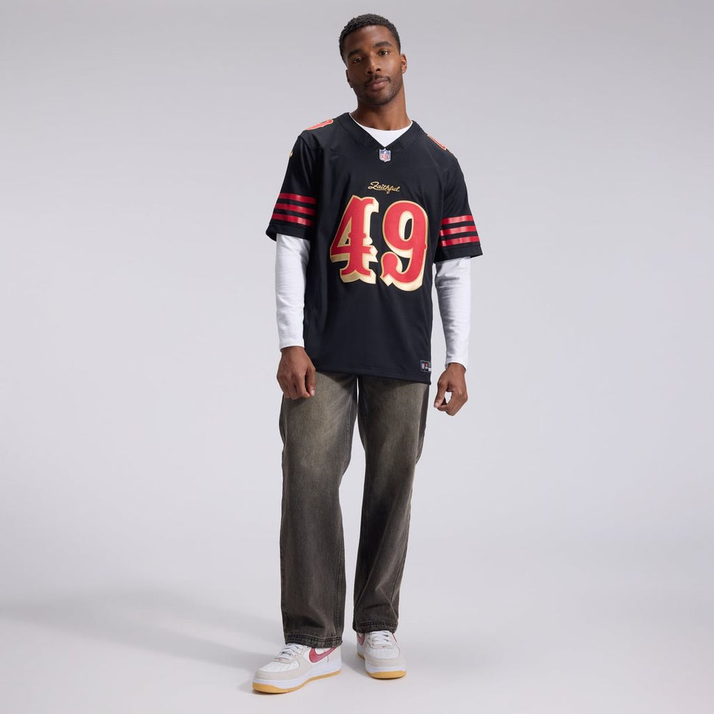 Men's San Francisco 49ers The Faithful Nike Black Rivalries Collection Stitched Limited Jersey