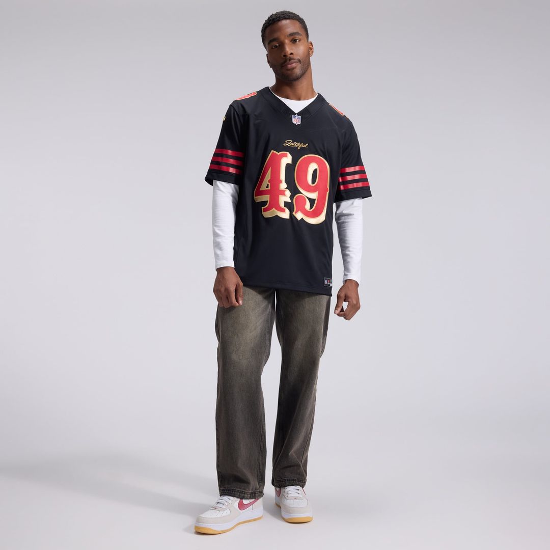 Men's San Francisco 49ers The Faithful Nike Black Rivalries Collection Stitched Limited Jersey