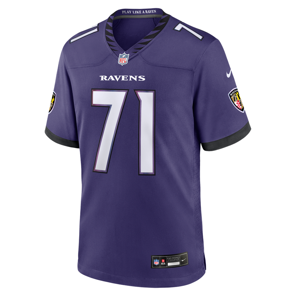 Men's Baltimore Ravens Olaivavega Ioane Nike Purple Team Game Jersey