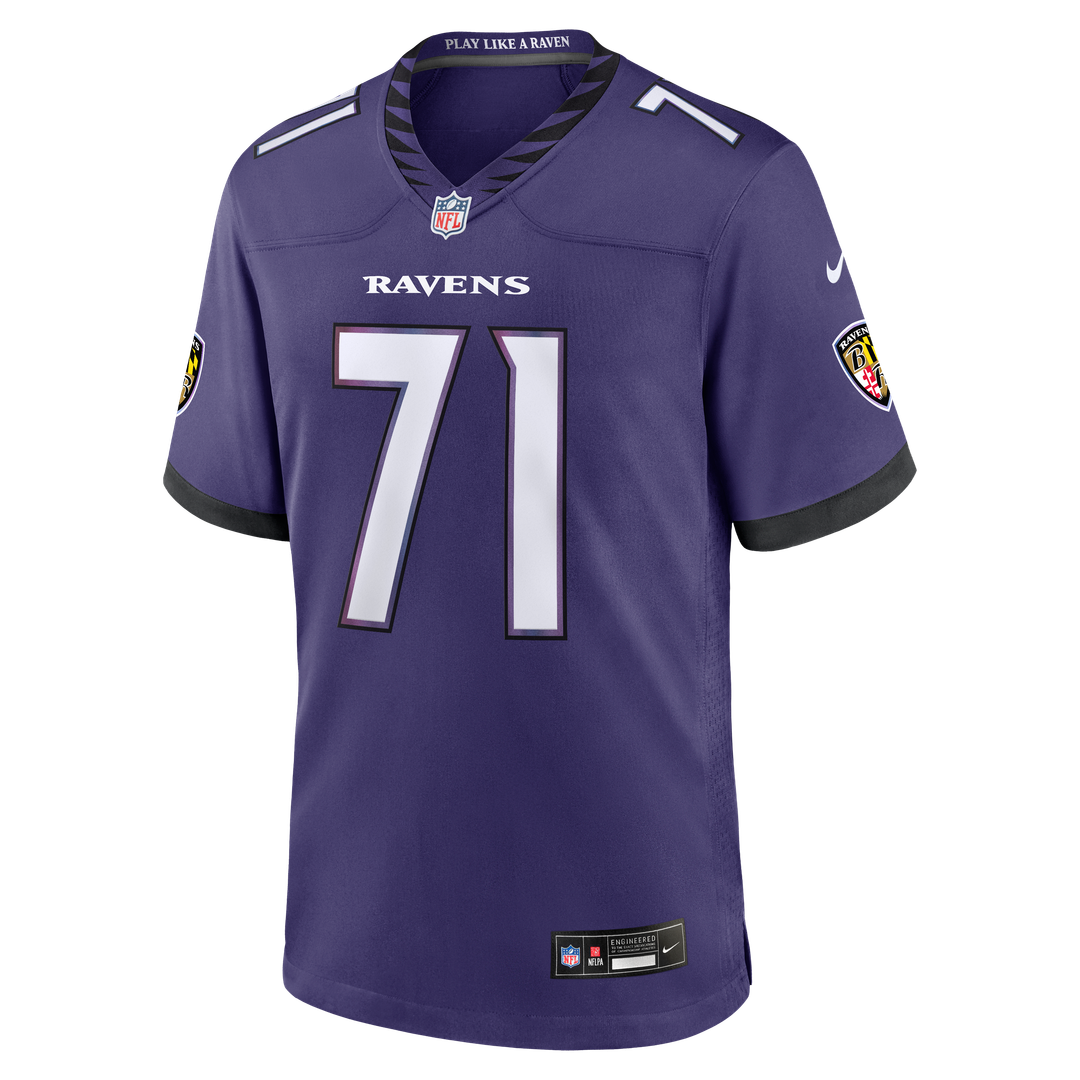 Men's Baltimore Ravens Olaivavega Ioane Nike Purple Team Game Jersey