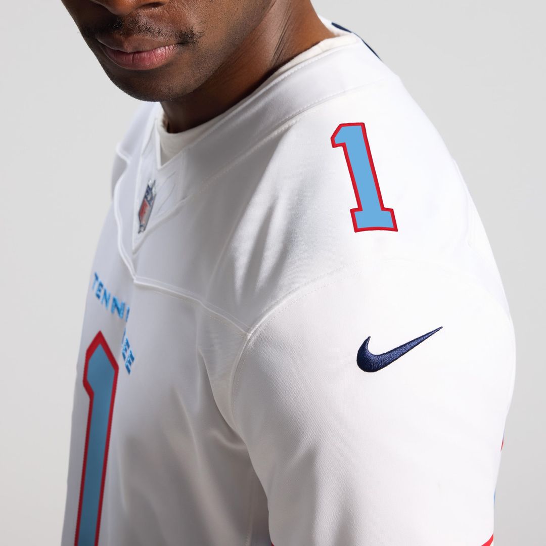 Men's Tennessee Titans Cameron Ward Nike Light Blue Team Vapor F.U.S.E. Stitched Limited Jersey