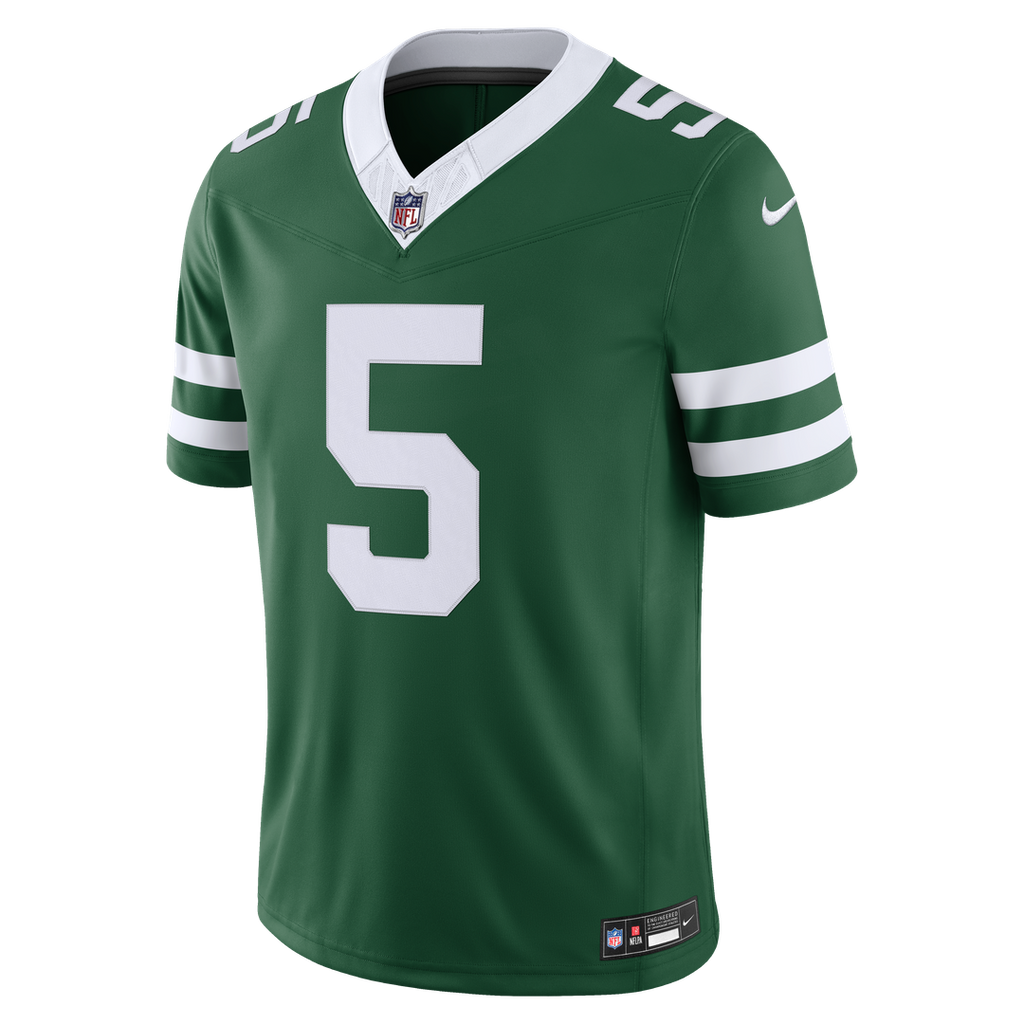 Men's New York Jets Garrett Wilson Nike Legacy Green Team Vapor F.U.S.E. Stitched Limited Jersey