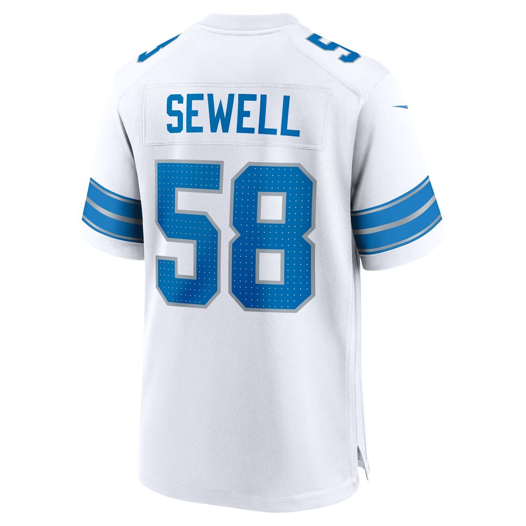 Men's Detroit Lions Penei Sewell Nike Blue Game Jersey
