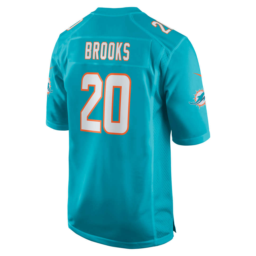 Men's Miami Dolphins Jordyn Brooks Nike  Aqua  Game Jersey