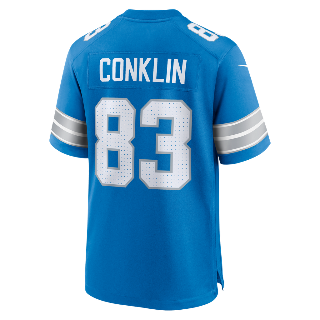 Men's Detroit Lions Tyler Conklin Nike  Blue Team Game Jersey